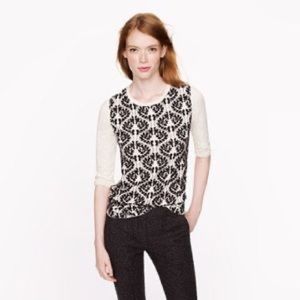 J Crew Embroidered Front Top
